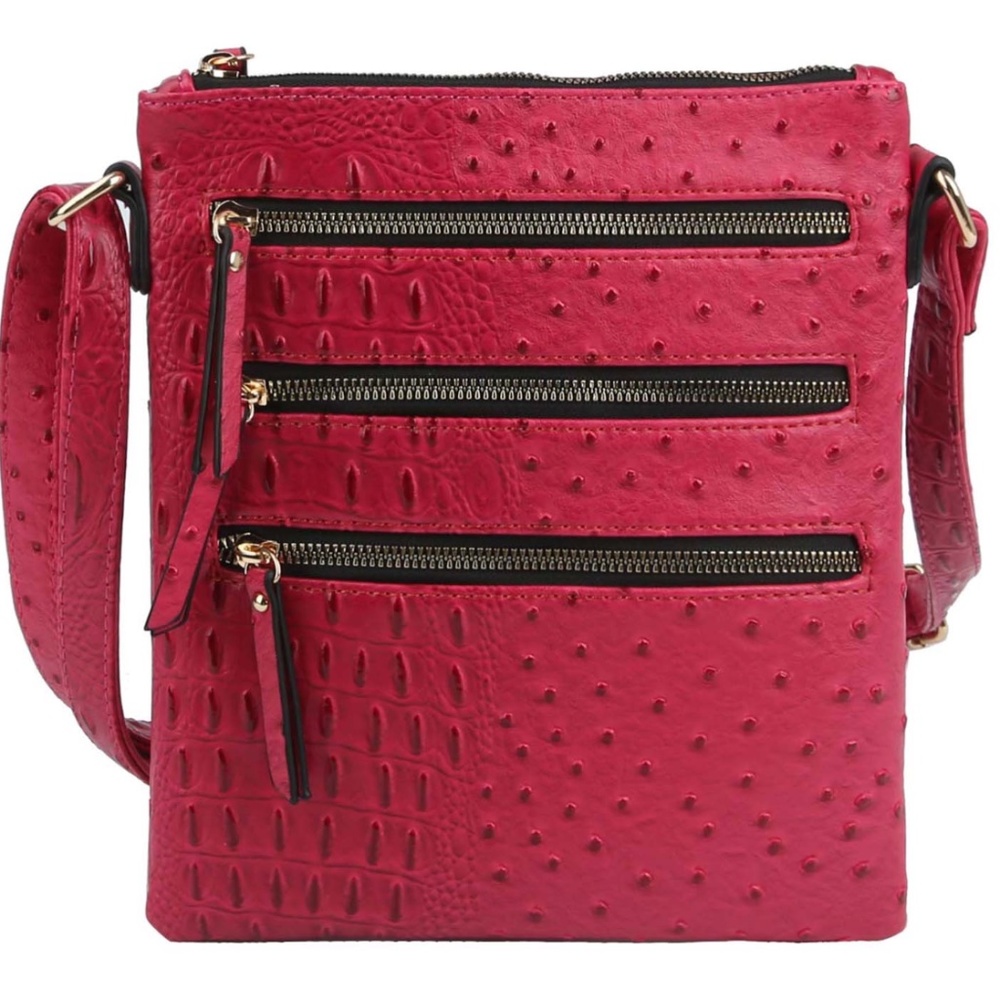 Multi Zip Pocket Crossbody Bag